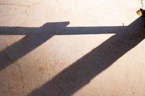 Shadows of beams on the facade Stock Photos