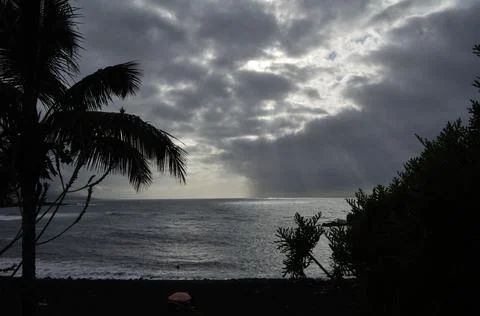 Shadows between clouds and the whisper of the sea Stock Photos