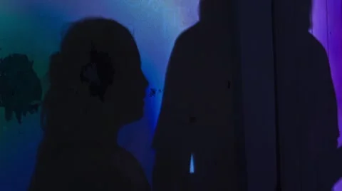 Shadows in the blue light Stock Footage 54109500