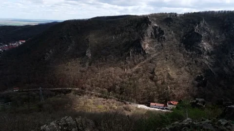 Shadows from clouds and sunlight flakes in the beautiful Harz Mountains Stock Footage 155145017