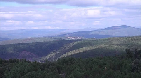Shadows of clouds over forest Stock Footage 55916951