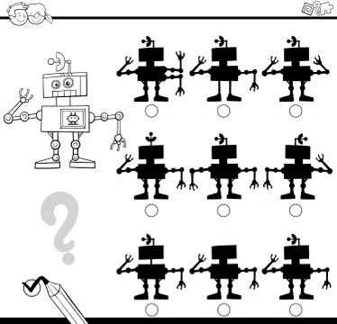 Shadows differences with droid Stock Illustration