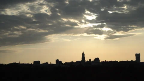 Shadows of the evening city Stock Footage 143743077