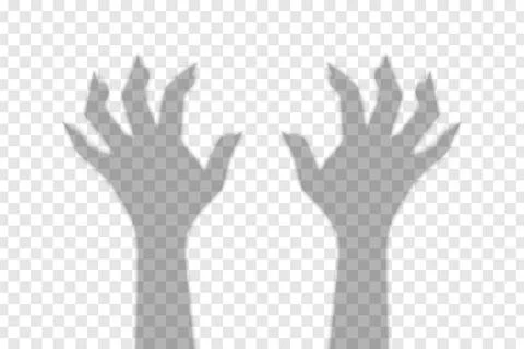 Shadows of an evil hands with claws. Halloween decoration Illustrazione stock