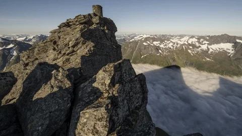 Shadows of the fjord Stock Footage 97301703