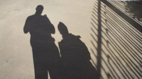 The shadows on the ground Stock Photos