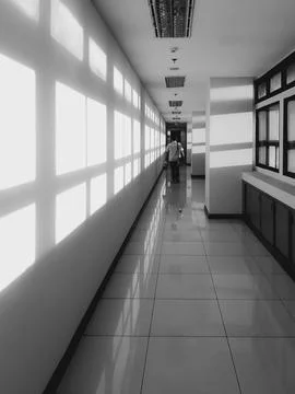 Shadows in the Hallway Stock Photos