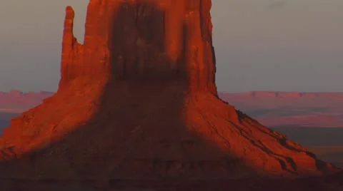 Shadows of monuments at sunset Monument Valley Stock Footage 21664151