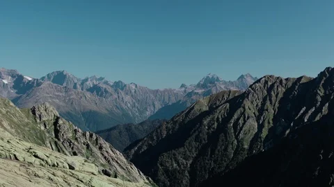 Shadows moving on mountain surface Timelapse Stock Footage 87285992