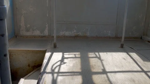 Shadows in an old trolley bus Stock-Footage 101060892