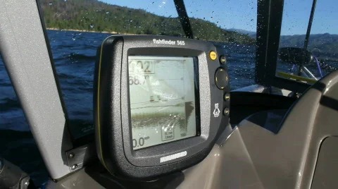 Shadows pass over fish finder Stock Footage 776415