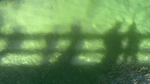 Shadows of people on water Stock-Footage 54802452