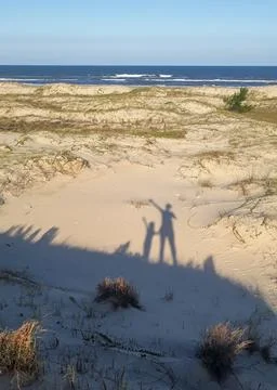 Shadows on sand Stock Photos