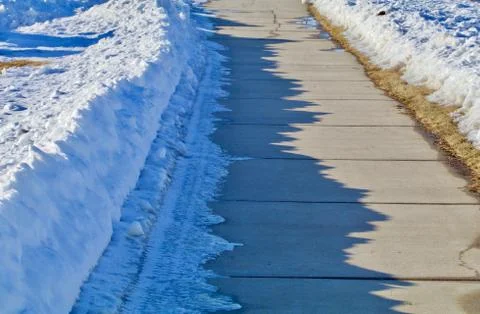 Shadows of the Sidewalk Mountains Stock Photos