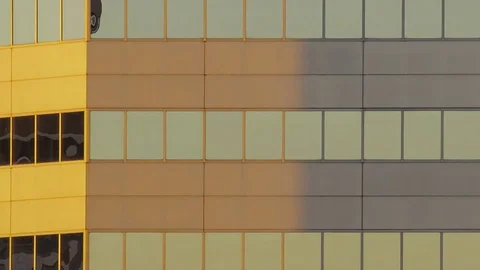 Shadows on a Skyscraper Facade Stock Footage 81221272