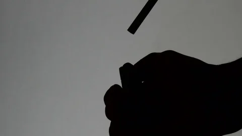 Shadows - smoking Stockbeeldmateriaal 76092464