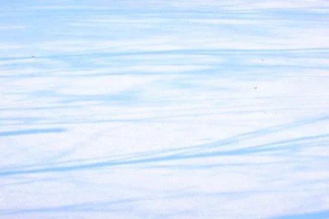 Shadows in snow in countryside Stock Photos