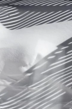 Shadows in the snow Foto stock