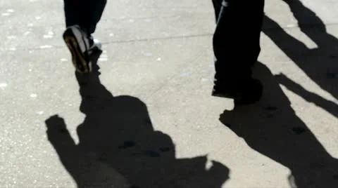 Shadows on the street 004 스톡 동영상 12510277