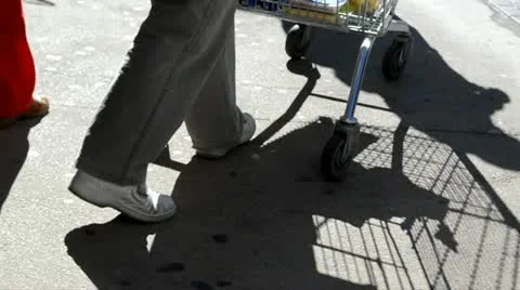 Shadows on the street 005 Stock Footage 12518189