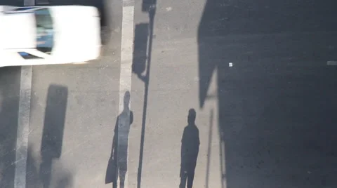 Shadows on the street Stock-Footage 39815526