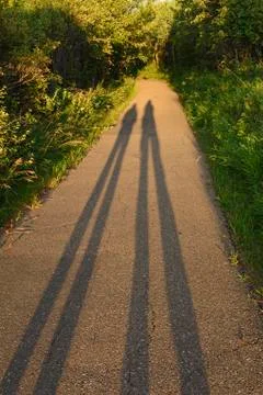 Shadows at Sunset Stockfoto's