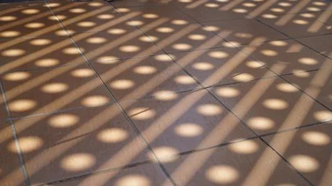 Shadows on Tiled Surface Abstract Geometric Design Stock Photos