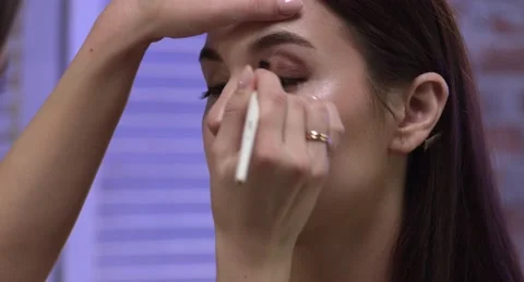 Shadows on the upper eyelid Stock Footage 149249536