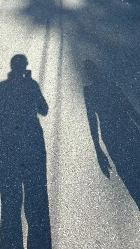 Shadows walking down the street background Video stock 337506706