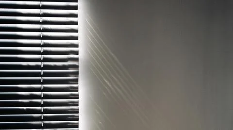 Shadows on wall. Abstract light, black shadow overlay from window on white te Stock Photos
