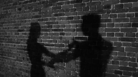 Shadows on the wall Stock Footage 128172344
