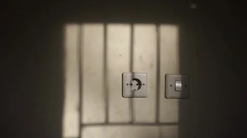 Shadows window on the wall Stock Footage 242819116