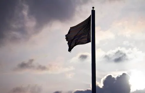 Shadowy american flag Stock Photos