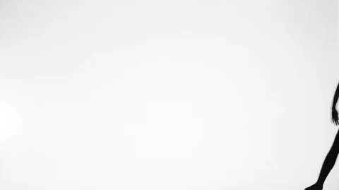 A shadowy figure on a white background moose Video stock 81399408