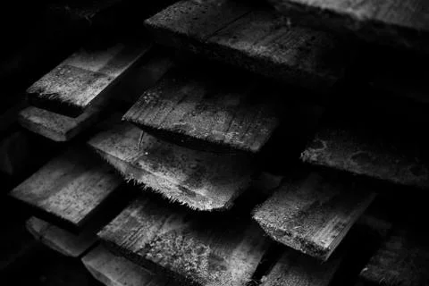 Shady black planches Foto stock