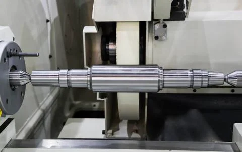 Shaft in grinding machine Stock Photos