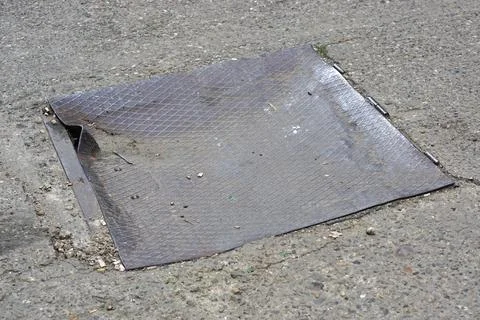 Shaft lid damage Stock Photos