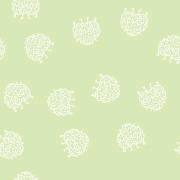 Shaggy monster line seamless pattern Illustrazione stock