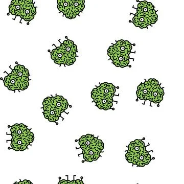 Shaggy monster vector seamless pattern Illustrazione stock