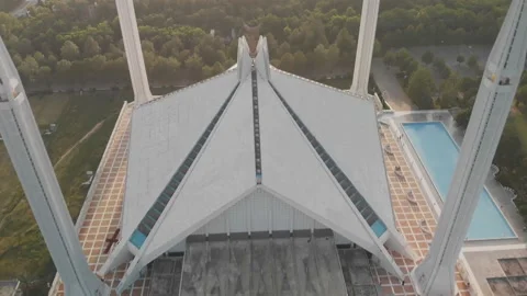 Shah Faisal Mosque is one of the largest Mosques in the World Video stock 116394894