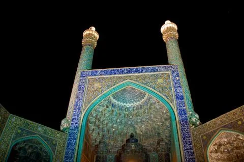 Shah mosque in Esfahan Stock Photos