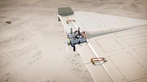Shahed Drone Close-Up Details  Engine Propulsion and Warhead Nose, Military.. 스톡 동영상 331861998