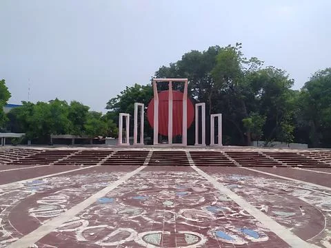 Shaheed Minar Monument Symbol of Language Movement Day in Dhaka Stock Photos