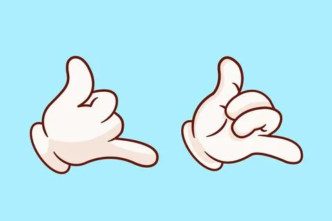 Shaka Hand Cartoon Gesture Vector Illustration Stock-Illustration