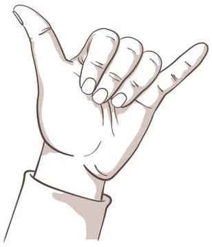 Shaka Hand Gesture Stock Illustration