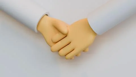 Shake Hand 3D Illustration Background Stock Illustration