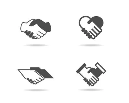 Shake hand Gesture icons Stock Illustration