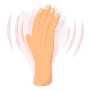 Shake hand icon cartoon vector. Panic attack Stock Illustration