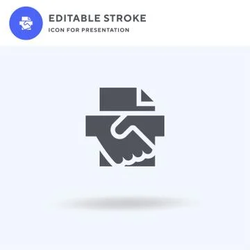 Shake Hands icon vector, filled flat sign, solid pictogram isolated on white Stock Illustration