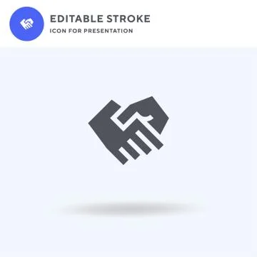 Shake Hands icon vector, filled flat sign, solid pictogram isolated on white Stockillustratie